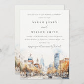 Invitation Indianapolis Indiana Landscape Wedding Anniversary (Devant / Derrière)