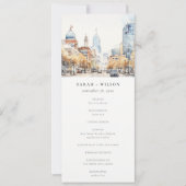 Invitation Indianapolis, Indiana Landscape Wedding Program (Devant)