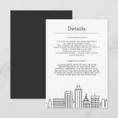 Invitation Indianapolis, Indiana Mariage | Détails de l'invit (Devant / Derrière)