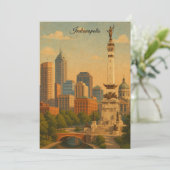 Invitation Indianapolis Indiana Skyline City Panorama (Debout devant)