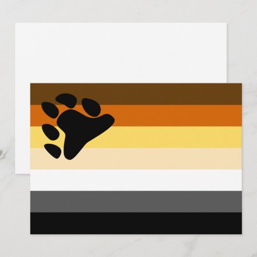 Invitation Indicateur de la fierté de l'ours (Devant / Derrière)