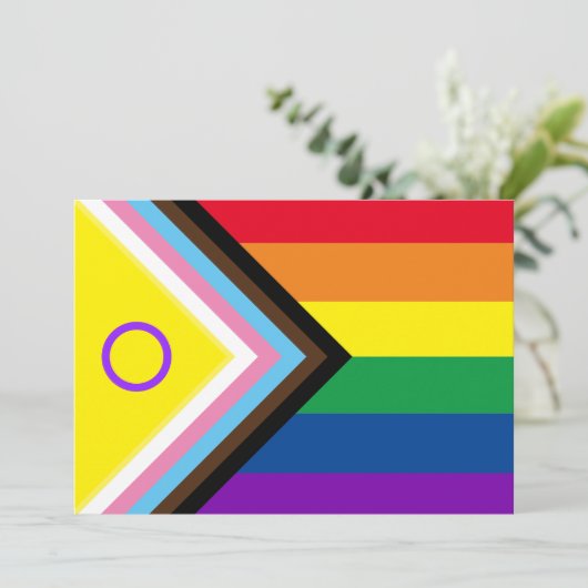 Invitation Indicateur de la fierté de progrès intersexe  (Debout devant)