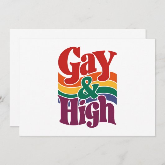 Invitation Indicateur Gay Et Haute Rétro LGBTQ Pride (Devant / Derrière)