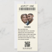 Invitation Indie Acoustic Rock ’n’ Roll Wedding Ticket (Dos)