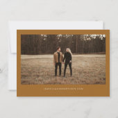 Invitation INDIE Boho Beige Orange Brûlé Changez la Date (Dos)