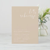 Invitation INDIE Boho Earth Toned Beige Reply Dinner (Debout devant)