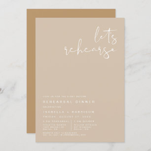 Invitation INDIE Boho Earth Toned Beige Reply Dinner