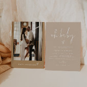 Invitation INDIE Boho Terre Toned Beige Oh Baby Baby shower