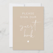 Invitation INDIE Simple Bohême Beige Cream Guides (Devant)