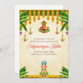 Invitation indien de pooja Satyanarayan katha invi (Devant / Derrière)