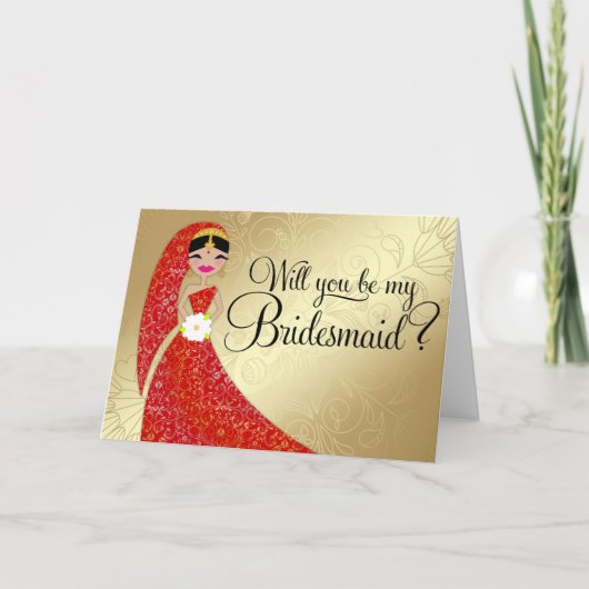 Invitation Indien fleuri de brune d'Updo de robe du henné 311 (Devant)