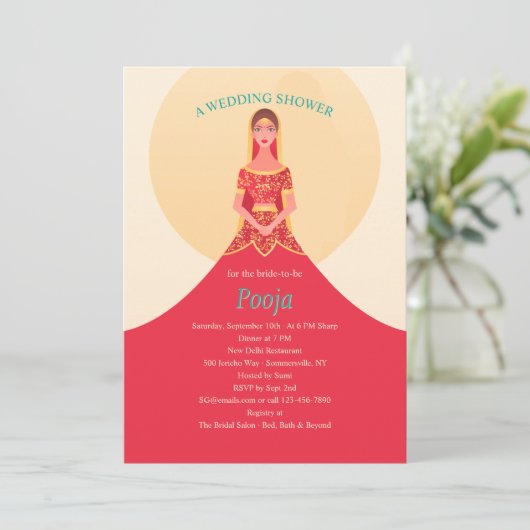 Invitation indienne à la douche (Debout devant)
