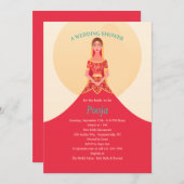 Invitation indienne à la douche (Devant / Derrière)