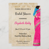 Invitation indienne hindou à la douche nuptiale (Devant / Derrière)