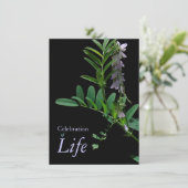 Invitation Indigo 1 Célébration de l'Faire-part funéraire (Debout devant)