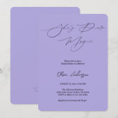 Invitation Indigo Aura She's Pure Magic Fête des mariées (Devant / Derrière)