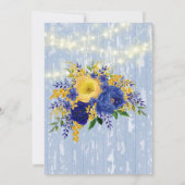Invitation Indigo Yellow Peony Wood Lights (Dos)