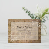Invitation Industrie Chic briques Swirl Wedding Enregistrer l (Debout devant)