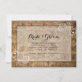 Invitation Industrie Chic briques Swirl Wedding Enregistrer l (Devant)