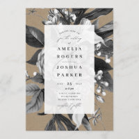 Industriel Rustique Chic Floral Mariage Kraft