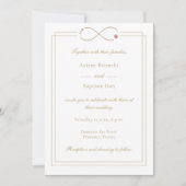 Invitation Infinity Love Monogramme Double Mariage de bonheur (Devant)