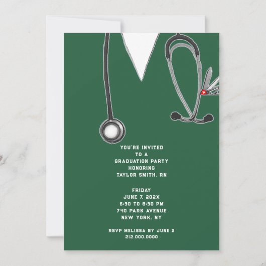 Invitation Infirmière (Devant)