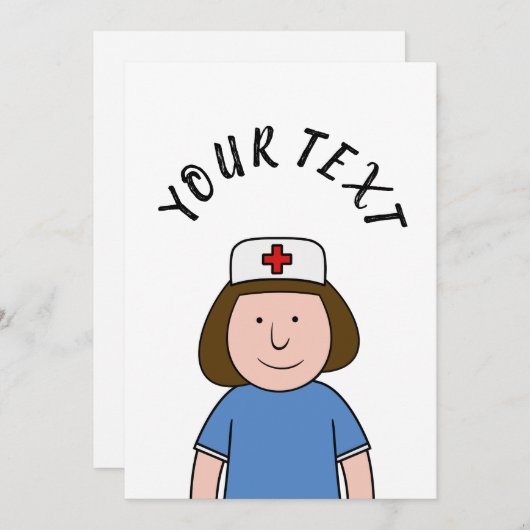 Invitation Infirmière (Devant / Derrière)