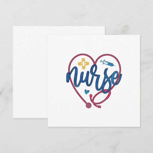 Invitation Infirmière Art Infirmière (Devant / Derrière)