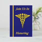 Invitation Infirmière Caduceus (Debout devant)