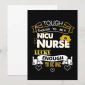 Invitation Infirmière Cute NICU Soins néonatals Préémentiels  (Devant / Derrière)