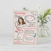 Invitation Infirmière Docteur Médicale de diplôme Prescriptio (Debout devant)