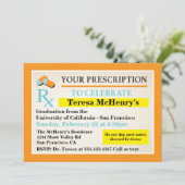 Invitation Infirmière Docteur Médicale Diplôme étiquette d'or (Debout devant)