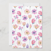 Invitation Infirmière Graduation Party Aquarelle Floral Cotta (Dos)