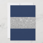 Invitation Infirmière Graduation Party Elégant Marine Bleu &  (Dos)