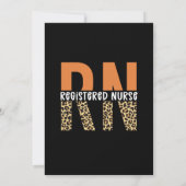 Invitation Infirmière inscrite à la RN Leopard Typographie (Dos)