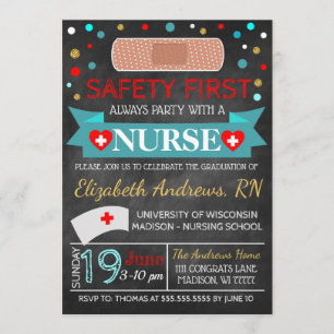 Invitation Infirmière Médicale graduation / Retraite Invitati