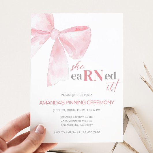 Invitation Infirmière Médicale RN Pinning Graduation Party