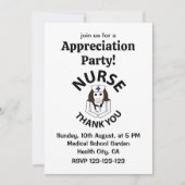 Invitation Infirmière Merci Infirmière Appréciation (Devant)