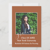 Invitation Infirmière minimale - Fête de graduation - Invitat (Dos)