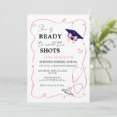 Invitation Infirmière moderne elle est prête à prendre les ch (Debout devant)