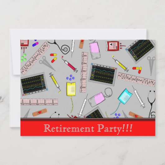 Invitation Infirmière ou retraite Médicale (Devant)