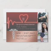 Invitation Infirmière - PHOTO RN Rose Gold (Devant)