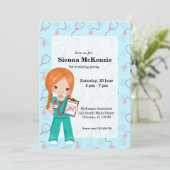 Invitation Infirmière pour enfants (Debout devant)