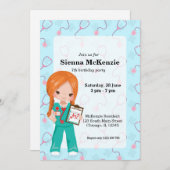 Invitation Infirmière pour enfants (Devant / Derrière)