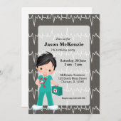 Invitation Infirmière pour enfants (Devant / Derrière)