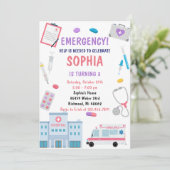 Invitation Infirmière pour enfants numérique personnelle fête (Debout devant)