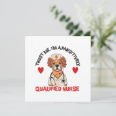 Invitation Infirmière qualifiée Pawsitively (Debout devant)