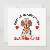 Invitation Infirmière qualifiée Pawsitively (Dos)