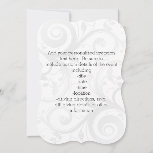 Invitation Infirmière rose de croix/remous (Dos)