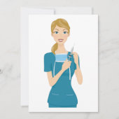 Invitation Infirmière souriante avec seringue (Devant)